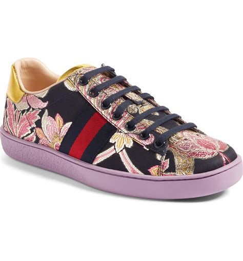 floral gucci sneakers|gucci ace low top sneakers.